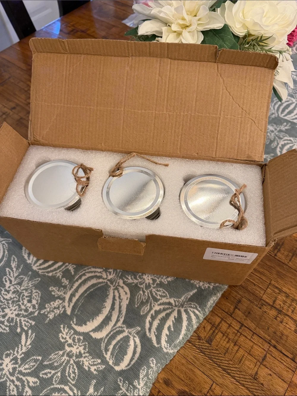 RESERVED 💜Halloween Mason Jar String Light Set - 3 jars